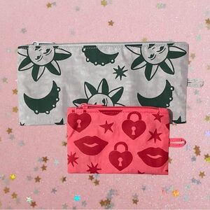 baggu flat pouch set bundle (charms) + surprise gift!